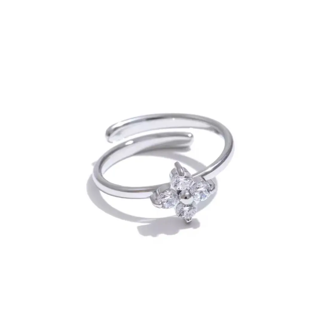 Blossom Ring Adjustable ( Silver )