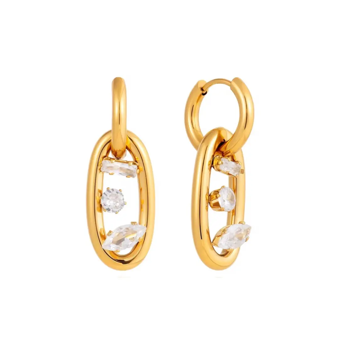 Layered Gem Earrings