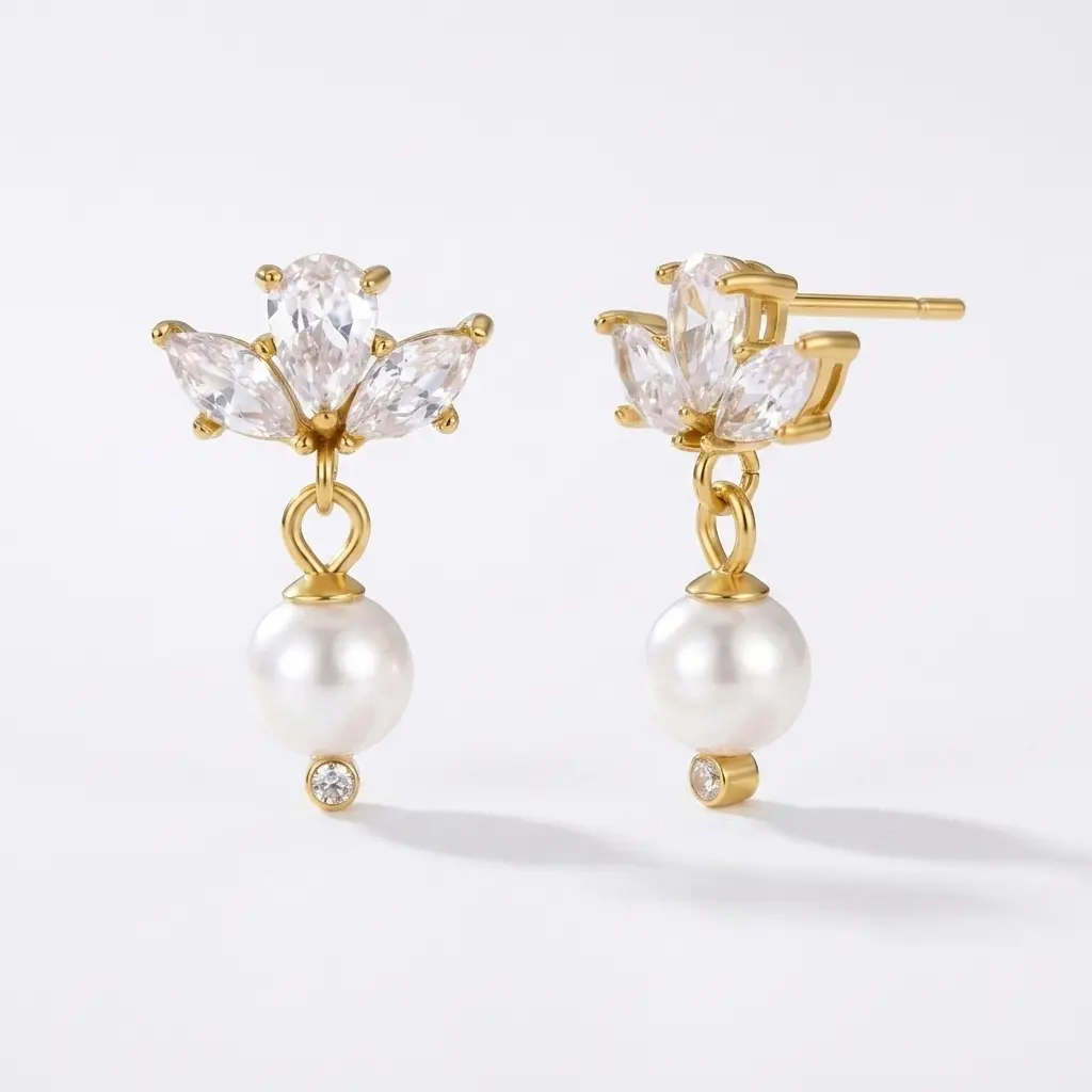 Petal Pearl Earrings