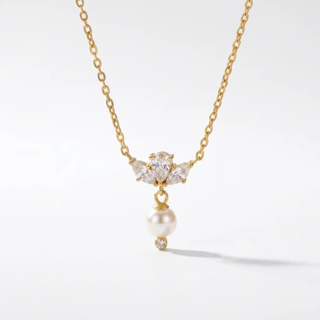 Petal Pearl Necklace