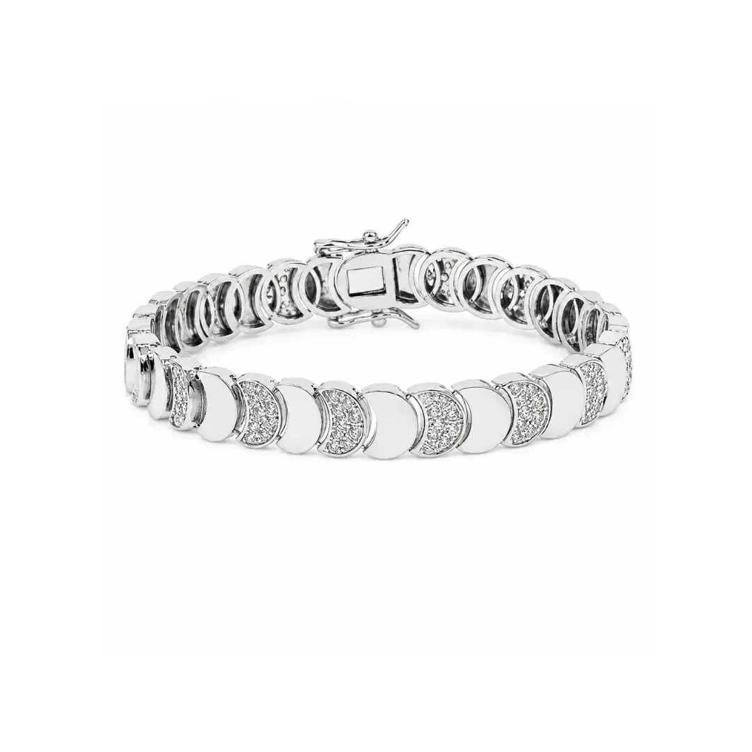 Crescent Glow Bracelet ( Silver )