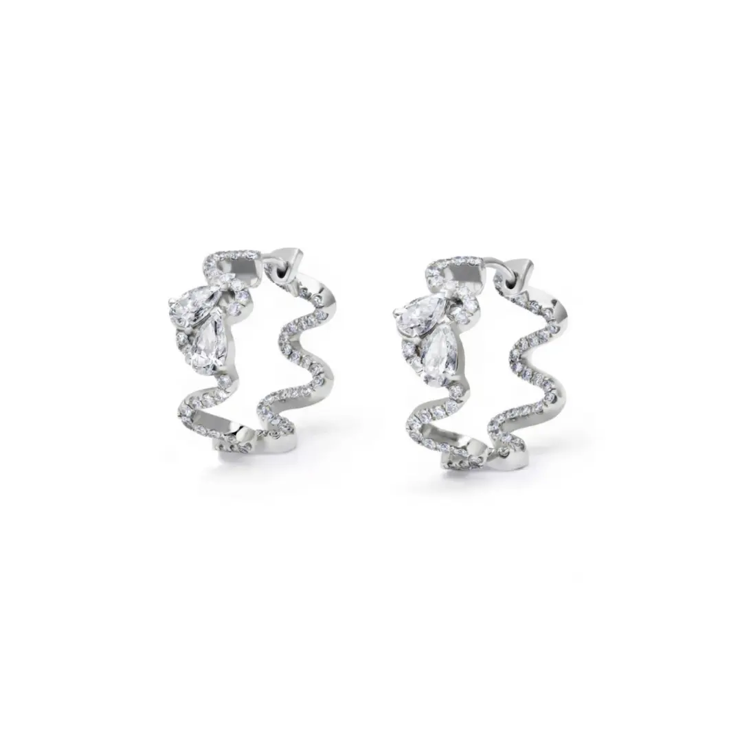 Wave Earrings ( Silver )