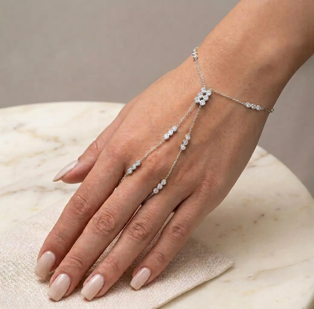 Layered Handchain ( Silver )